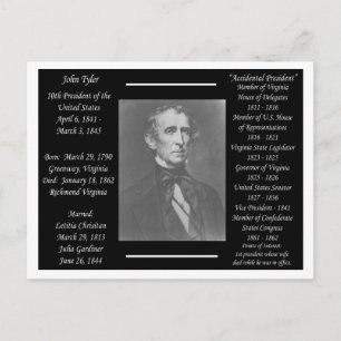Carte Postale Président John Tyler