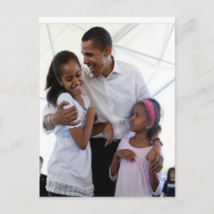 Carte Postale Président Obama Père & Filles