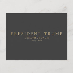 Carte Postale Président Trump. Deploribus Unum.