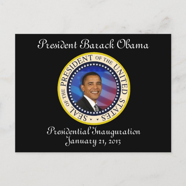 Carte Postale PRÉSIDENTE OBAMA Inauguration Commémoration (Devant)