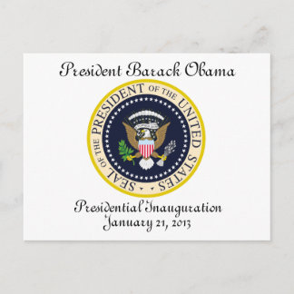 Carte Postale PRÉSIDENTE OBAMA Inauguration Commémoration