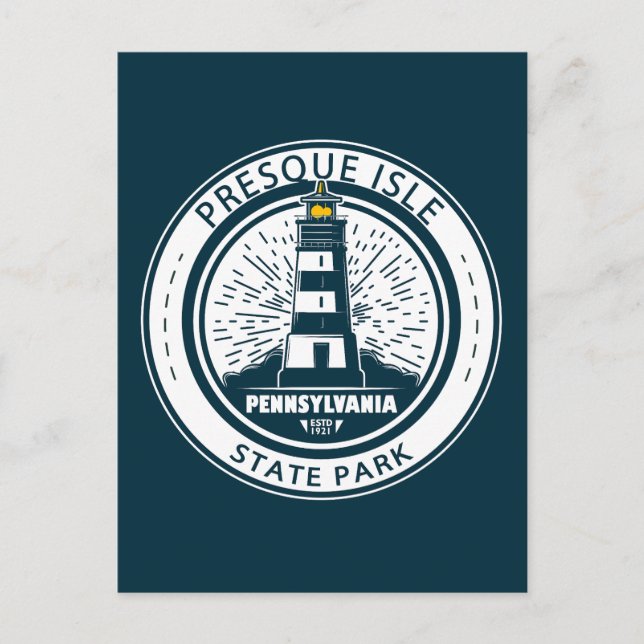 Carte Postale Presque Isle State Park Pennsylvania Badge (Devant)