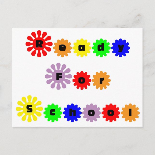 Carte Postale Prêt Pour L'École (Devant)