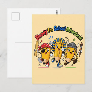 Carte Postale Prêt pour les aventures scolaires