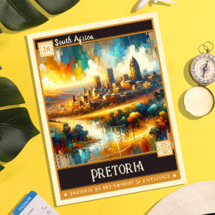 Carte Postale Pretoria, Afrique du Sud   Peinture Vintage