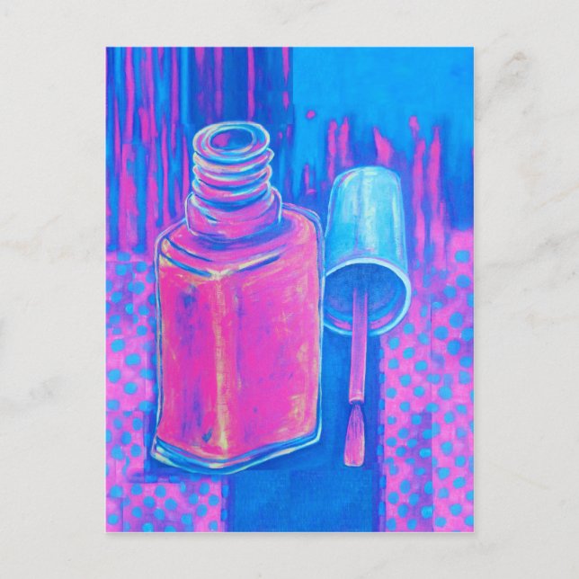 Carte Postale Pretty in Pink Nail Polish (Devant)