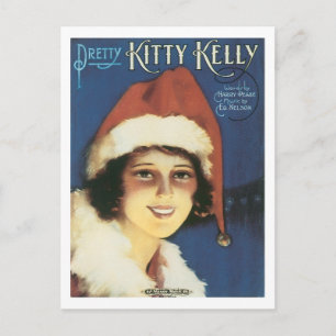 Carte Postale Pretty Kitty Kelly Vintage Songbook Couverture