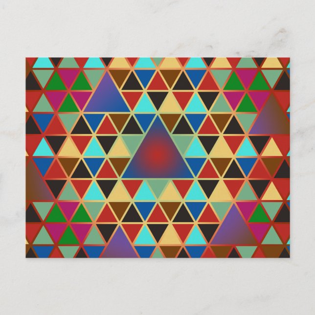 Carte Postale Pretty triangle pattern III + your ideas (Devant)