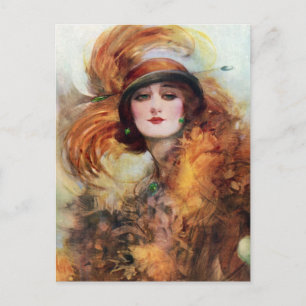 Carte Postale Pretty Woman Flapper Fashion 1920s