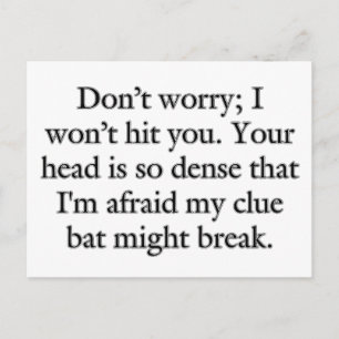 Carte Postale Prévention de la violence : Allez-y et je ne vous