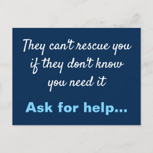 Carte Postale Prévention du suicide anti-dépression