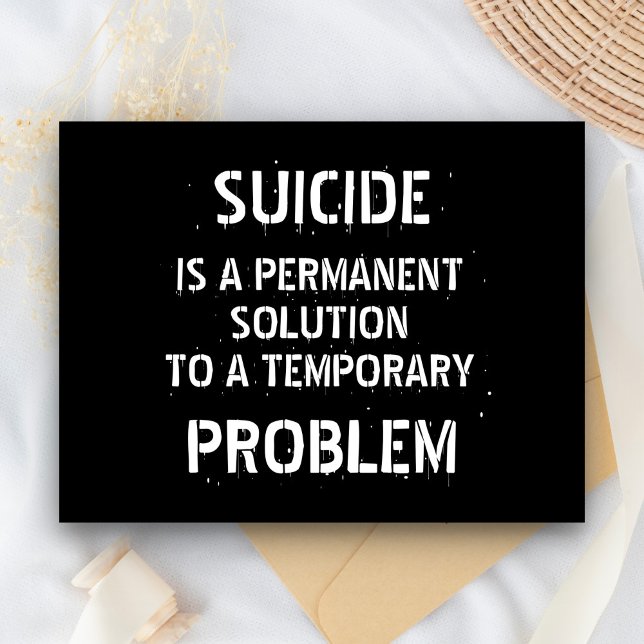 Carte Postale Prévention du suicide contre la dépression (Créateur téléchargé)
