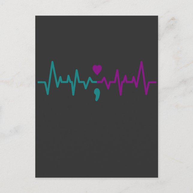 Carte Postale Prévention du suicide des impulsions cardiaques Se (Devant)