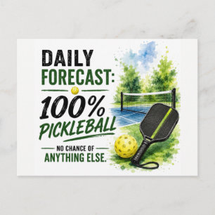 Carte Postale Prévision de vie quotidienne de pickleball