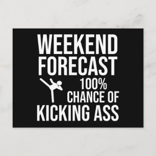 Carte Postale Prévisions de week-end - 100 % de chances de déchi