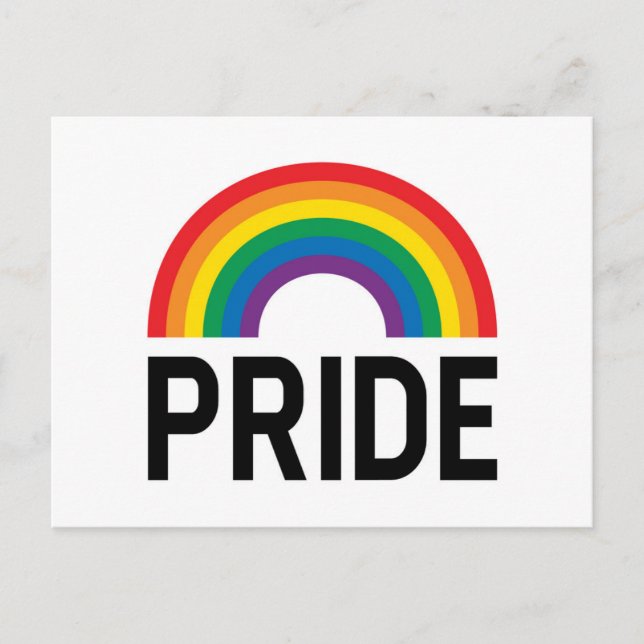 Carte Postale Pride arc-en-ciel (Devant)