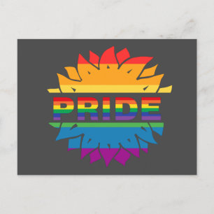 Carte Postale Pride-gay lgbtq queer arc-en-ciel tournesol