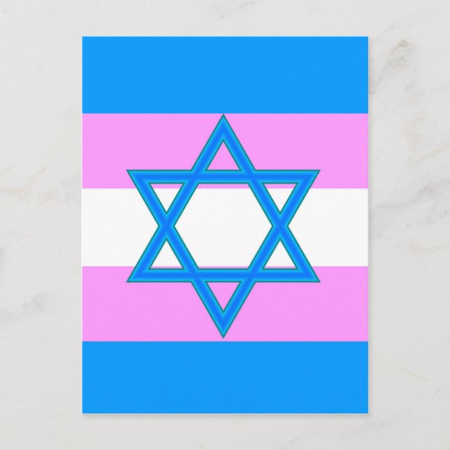Carte Postale Pride juive transgenre (Devant)