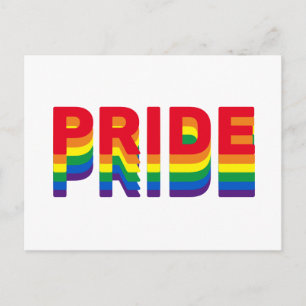 Carte Postale Pride lgbt lgbtq queer gay rainbow couleurs rétro