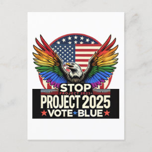 Carte Postale Pride - Stop Project 2025 - Vote Blue