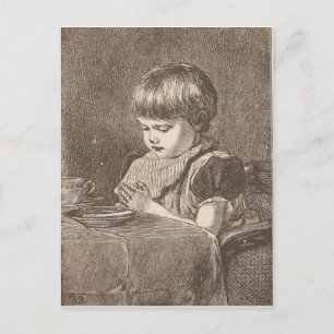 Carte Postale Prier Avant Le Repas