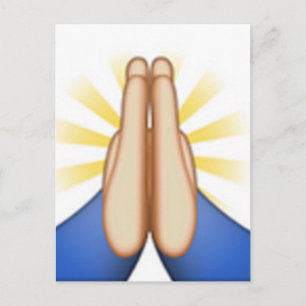 Carte Postale prier émoji
