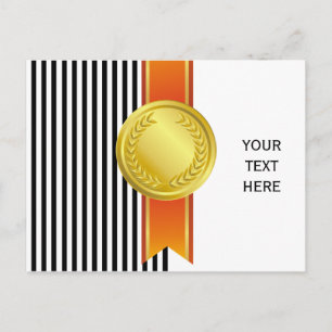 Carte Postale PRIER RIBBON or II + votre backgr. & texte