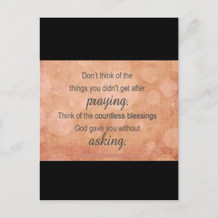 Carte Postale Prière