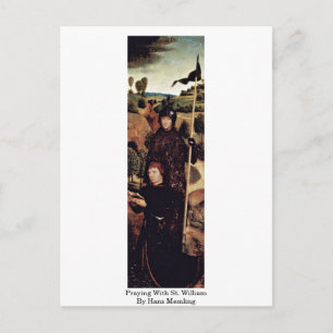 Carte Postale Prière Avec Saint William Par Hans Memling