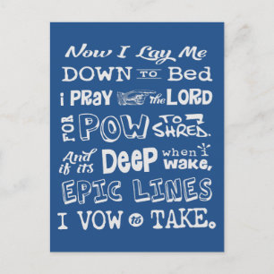 Carte Postale Prière de neige