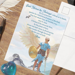 Carte Postale Prière de protection de l'Archange Michel l'Archan