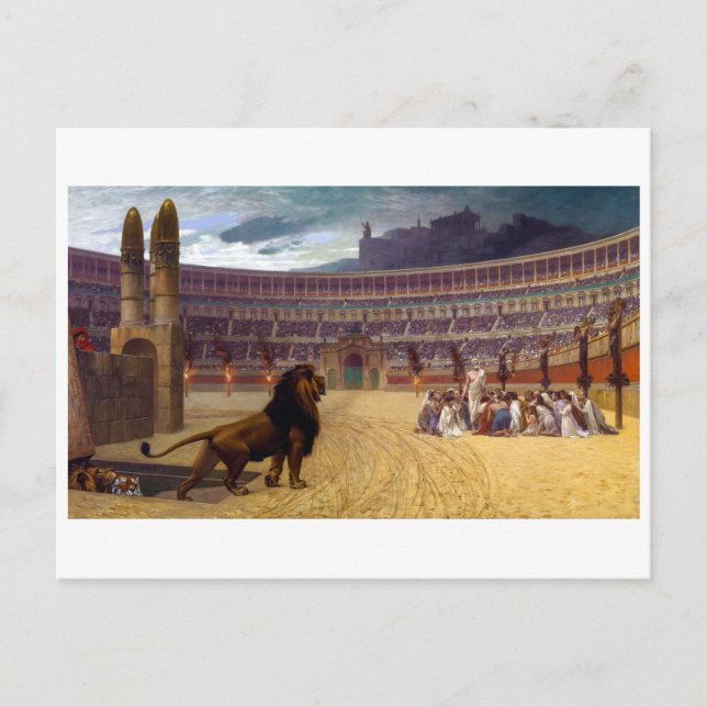 Carte Postale Prière Dernière des martyrs chrétiens | J-L Gé me (Devant)