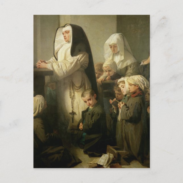 Carte Postale Prière des enfants souffrant du ver des sangliers (Devant)