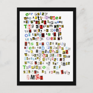 Carte Postale Prière du Seigneur