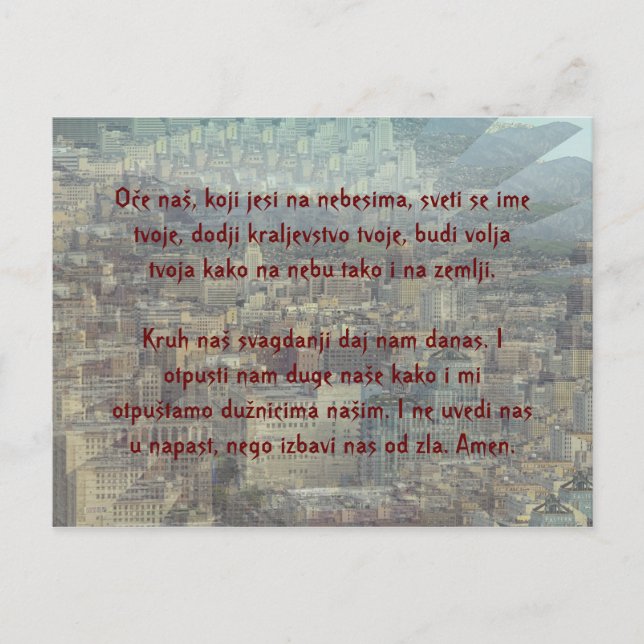 Carte Postale Prière du Seigneur sur la ville des Anges (Devant)