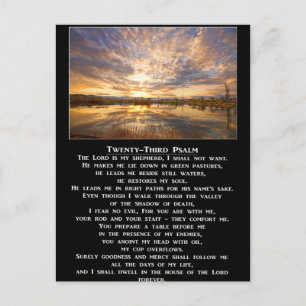 Carte Postale Prière du vingt-troisième psaume