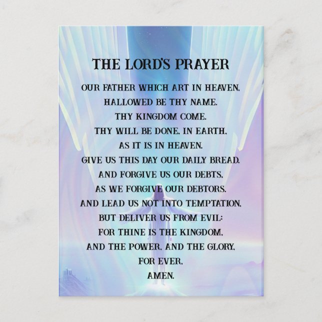 Carte Postale Prière - La Prière du Seigneur (Devant)