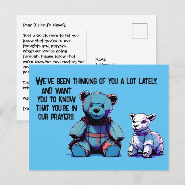 Carte postale Prière-Ours (Devant / Derrière)