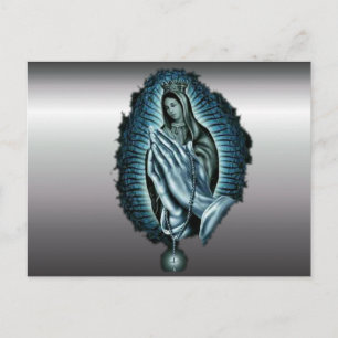 Carte Postale Prière violette Vierge Marie