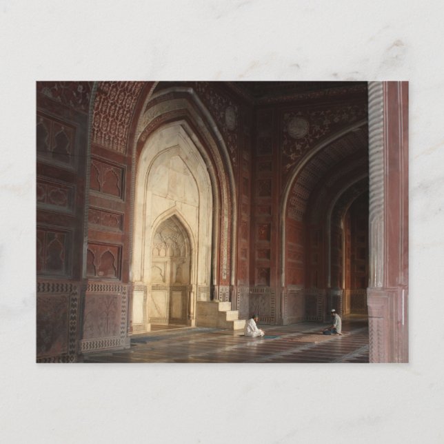 Carte Postale prières du taj mahal (Devant)