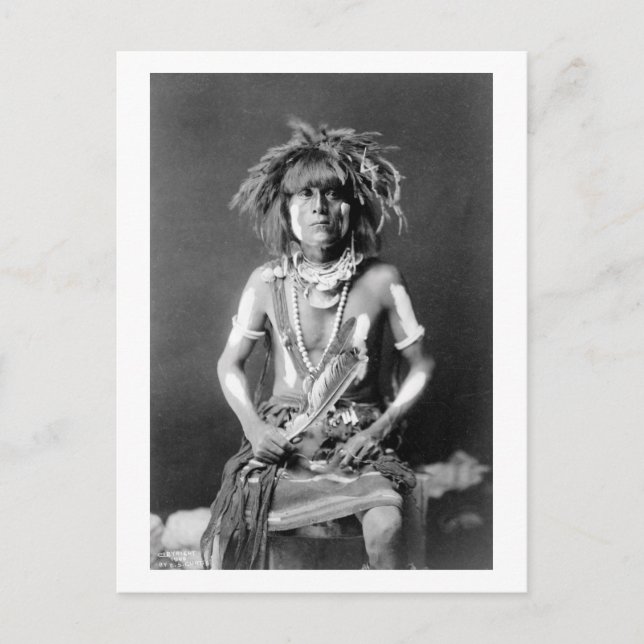 Carte Postale Priest amérindienne de serpent, 1900 (Devant)