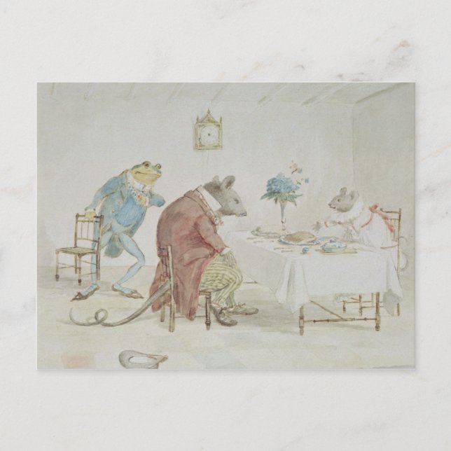 Carte Postale Priez, Mlle Mouse, vous nous donnerez de la bière. (Devant)