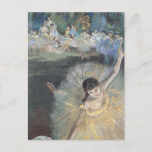 Carte Postale Prima Ballerina s'inclinant sur la scène Edgar Deg