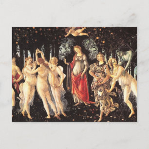 Carte Postale Primavera / Allégorie du printemps par Botticelli