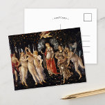 Carte Postale Primavera | Botticelli<br><div class="desc">Primavera (signifiant "Printemps") du peintre de la Renaissance italienne Sandro Botticelli, réalisée à la fin des années 1470 ou au début des années 1480. La peinture originale de Botticelli est une tempête sur panneau représentant un groupe de figures de la mythologie classique dans un jardin, peut-être une allégorie basée sur...</div>