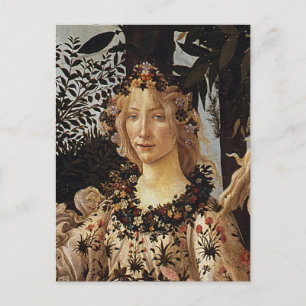 Carte Postale Primavera, détail de Flora par Sandro Botticelli