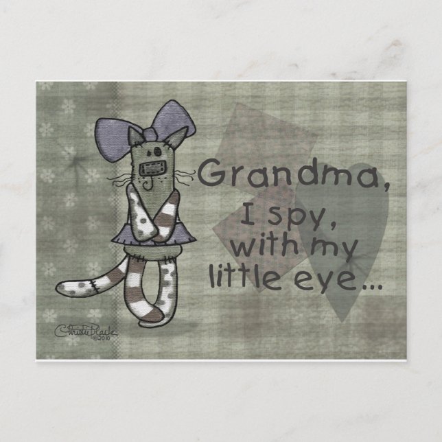 Carte Postale Primitive Kitty Famille spécifique Anniversaire (Devant)
