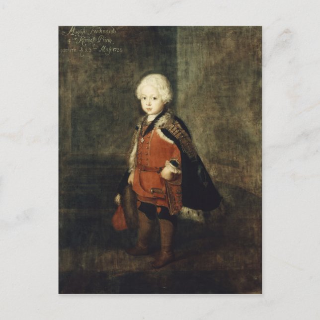 Carte Postale Prince Augustus William, quatre ans, 1734 (Devant)