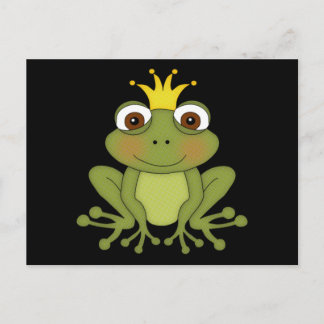 Carte Postale Prince de grenouille de conte de fées avec la