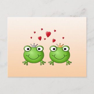 Carte Postale Prince de la grenouille et Princesse de la grenoui